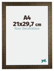 Leeds Bois Cadre Photo 21x29 7cm A4 Champagne Brosse De Face Mesure | Yourdecoration.fr