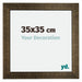 Leeds Bois Cadre Photo 35x35cm Champagne Brosse De Face Mesure | Yourdecoration.fr