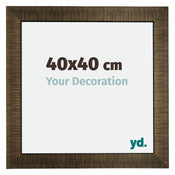 Leeds Bois Cadre Photo 40x40cm Champagne Brosse De Face Mesure | Yourdecoration.fr