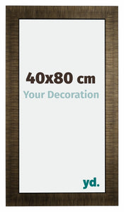 Leeds Bois Cadre Photo 40x80cm Champagne Brosse De Face Mesure | Yourdecoration.fr