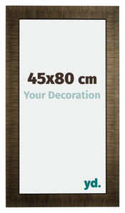 Leeds Bois Cadre Photo 45x80cm Champagne Brosse De Face Mesure | Yourdecoration.fr