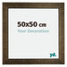 Leeds Bois Cadre Photo 50x50cm Champagne Brosse De Face Mesure | Yourdecoration.fr