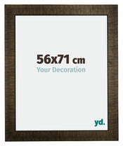 Leeds Bois Cadre Photo 56x71cm Champagne Brosse De Face Mesure | Yourdecoration.fr