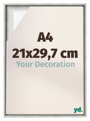 Lyon MDF Baklijst 21x29 7cm A4 Argent Mat De Face Mesure | Yourdecoration.fr