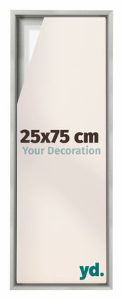 Lyon MDF Baklijst 25x75cm Argent Mat De Face Mesure | Yourdecoration.fr