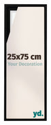 Lyon MDF Baklijst 25x75cm Noir Mat De Face Mesure | Yourdecoration.fr