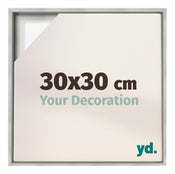 Lyon MDF Baklijst 30x30cm Argent Mat De Face Mesure | Yourdecoration.fr
