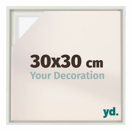 Lyon MDF Baklijst 30x30cm Blanc Mat De Face Mesure | Yourdecoration.fr