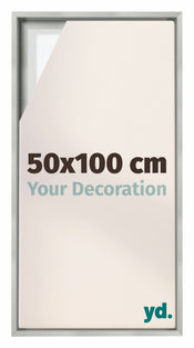 Lyon MDF Baklijst 50x100cm Argent Mat De Face Mesure | Yourdecoration.fr