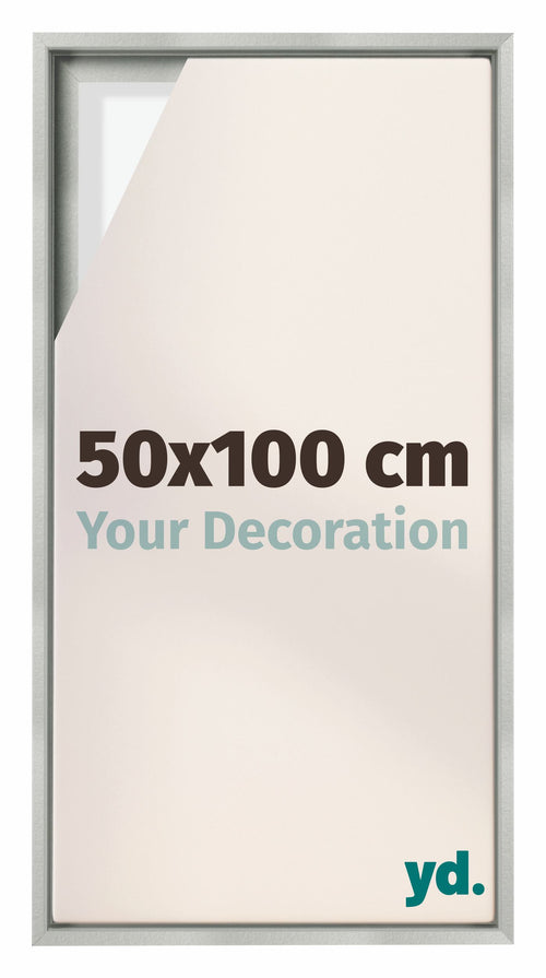 Lyon MDF Baklijst 50x100cm Argent Mat De Face Mesure | Yourdecoration.fr
