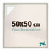 Lyon MDF Baklijst 50x50cm Blanc Mat De Face Mesure | Yourdecoration.fr