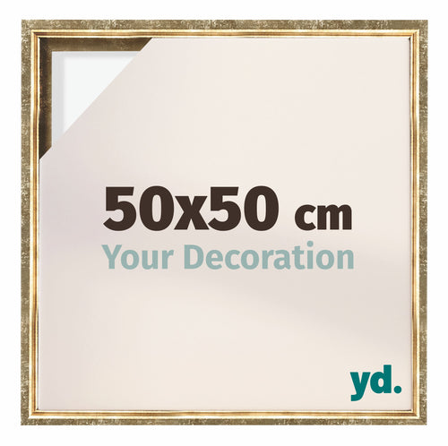 Lyon MDF Baklijst 50x50cm Or Antique De Face Mesure | Yourdecoration.fr