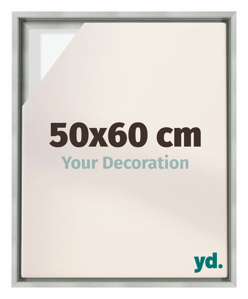 Lyon MDF Baklijst 50x60cm Argent Mat De Face Mesure | Yourdecoration.fr