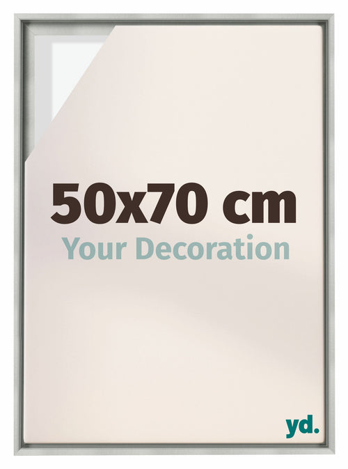 Lyon MDF Baklijst 50x70cm Argent Mat De Face Mesure | Yourdecoration.fr