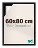 Lyon MDF Baklijst 60x80cm Noir Mat De Face Mesure | Yourdecoration.fr