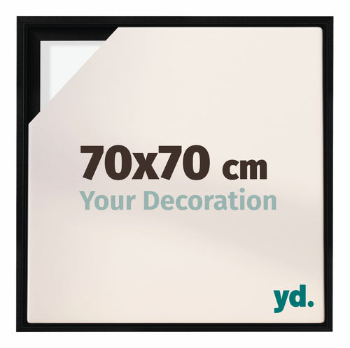 Lyon MDF Baklijst 70x70cm Noir Mat De Face Mesure | Yourdecoration.fr