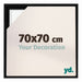Lyon MDF Baklijst 70x70cm Noir Mat De Face Mesure | Yourdecoration.fr