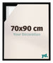 Lyon MDF Baklijst 70x90cm Noir Mat De Face Mesure | Yourdecoration.fr