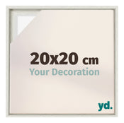 Lyon MDF Cadre Flottant 20x20cm White Wash De Face Mesure | Yourdecoration.fr