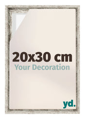Lyon MDF Cadre Flottant 20x30cm Blanc Vintage De Face Mesure | Yourdecoration.fr