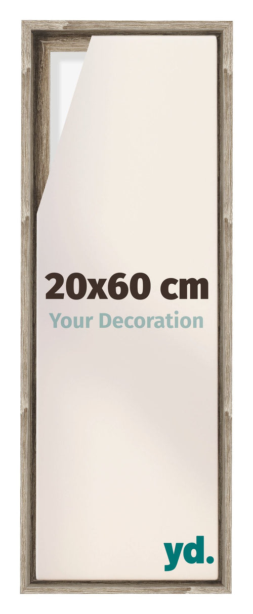 Lyon MDF Cadre Flottant 20x60cm Chene Sonoma De Face Mesure | Yourdecoration.fr