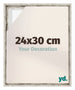 Lyon MDF Cadre Flottant 24x30cm Blanc Vintage De Face Mesure | Yourdecoration.fr