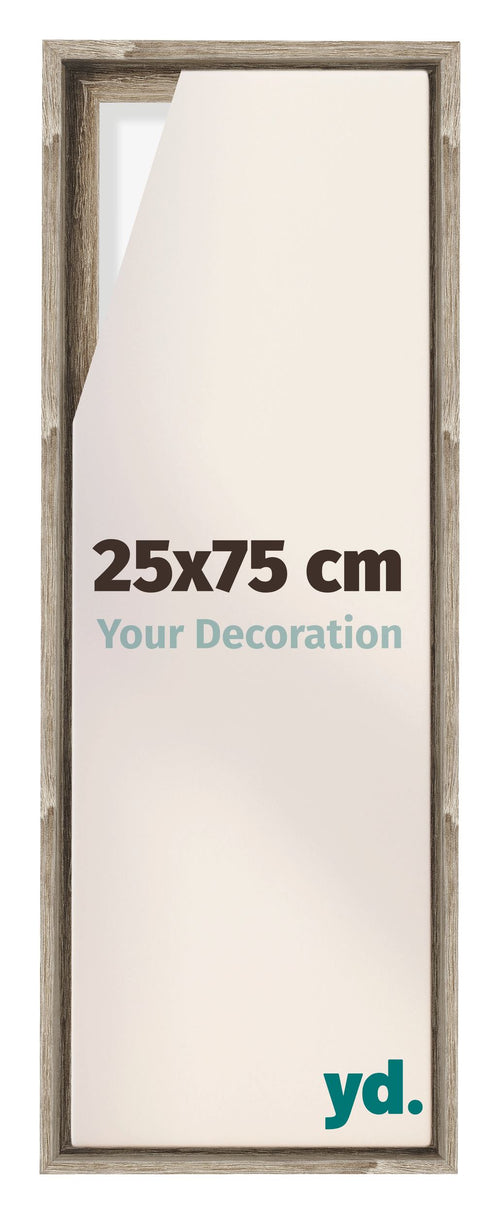 Lyon MDF Cadre Flottant 25x75cm Chene Sonoma De Face Mesure | Yourdecoration.fr