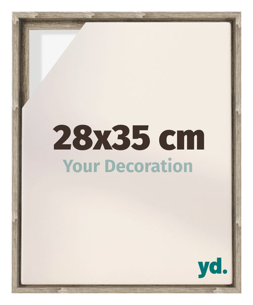 Lyon MDF Cadre Flottant 28x35cm Chene Sonoma De Face Mesure | Yourdecoration.fr