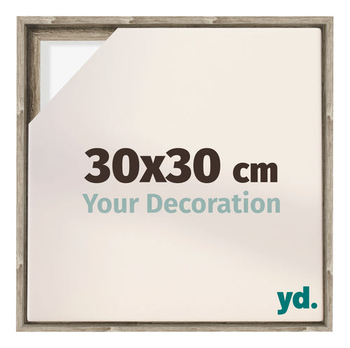 Lyon MDF Cadre Flottant 30x30cm Chene Sonoma De Face Mesure | Yourdecoration.fr