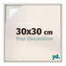 Lyon MDF Cadre Flottant 30x30cm White Wash De Face Mesure | Yourdecoration.fr
