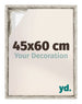 Lyon MDF Cadre Flottant 45x60cm Blanc Vintage De Face Mesure | Yourdecoration.fr