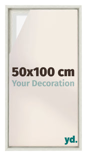 Lyon MDF Cadre Flottant 50x100cm White Wash De Face Mesure | Yourdecoration.fr