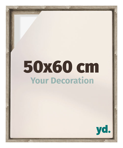 Lyon MDF Cadre Flottant 50x60cm Chene Sonoma De Face Mesure | Yourdecoration.fr