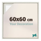 Lyon MDF Cadre Flottant 60x60cm White Wash De Face Mesure | Yourdecoration.fr