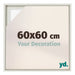 Lyon MDF Cadre Flottant 60x60cm White Wash De Face Mesure | Yourdecoration.fr