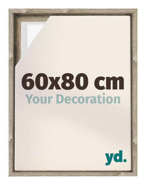 Lyon MDF Cadre Flottant 60x80cm Chene Sonoma De Face Mesure | Yourdecoration.fr
