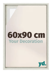 Lyon MDF Cadre Flottant 60x90cm White Wash De Face Mesure | Yourdecoration.fr