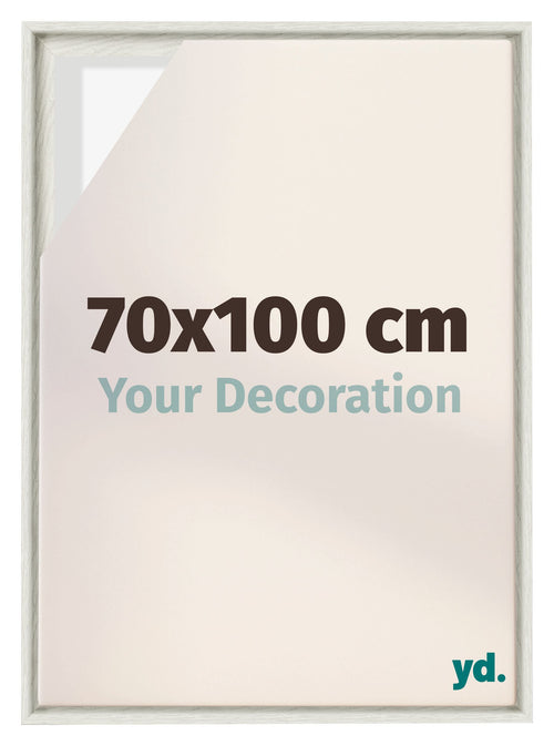 Lyon MDF Cadre Flottant 70x100cm White Wash De Face Mesure | Yourdecoration.fr