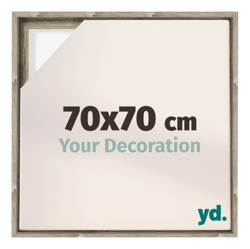 Lyon MDF Cadre Flottant 70x70cm Chene Sonoma De Face Mesure | Yourdecoration.fr