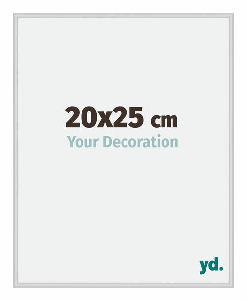Miami Aluminium Cadre Photo 20x25cm Argent Mat De Face Mesure | Yourdecoration.fr