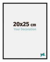 Miami Aluminium Cadre Photo 20x25cm Noir Brillant De Face Mesure | Yourdecoration.fr