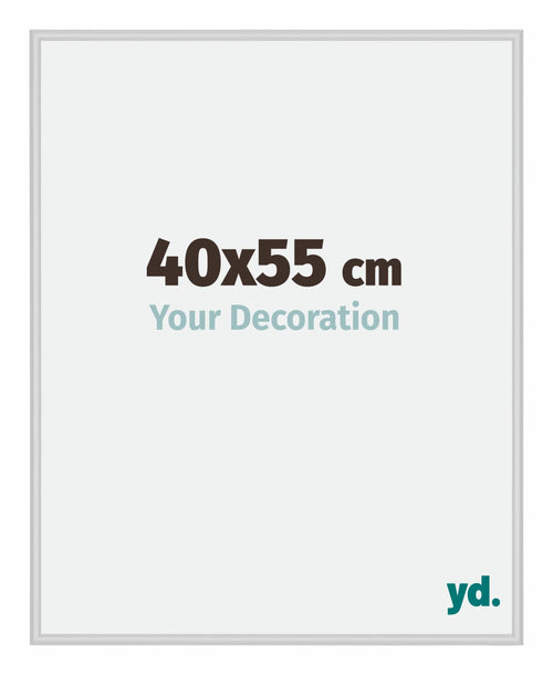Miami Aluminium Cadre Photo 40x55cm Argent Mat De Face Mesure | Yourdecoration.fr