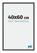Miami Aluminium Cadre Photo 40x60cm Noir Brillant De Face Mesure | Yourdecoration.fr