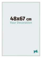Miami Aluminium Cadre Photo 48x67cm Argent Mat De Face Mesure | Yourdecoration.fr