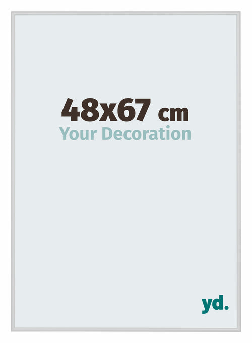 Miami Aluminium Cadre Photo 48x67cm Argent Mat De Face Mesure | Yourdecoration.fr