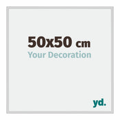 Miami Aluminium Cadre Photo 50x50cm Argent Mat De Face Mesure | Yourdecoration.fr