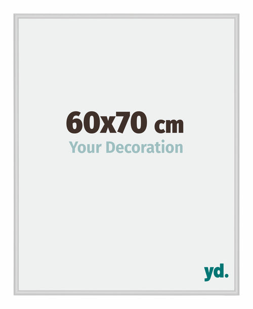 Miami Aluminium Cadre Photo 60x70cm Argent Mat De Face Mesure | Yourdecoration.fr