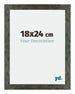 Mura MDF Cadre Photo 18x24cm Bleu Or Mélangé De Face Mesure | Yourdecoration.fr