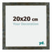 Mura MDF Cadre Photo 20x20cm Bleu Or Mélangé De Face Mesure | Yourdecoration.fr