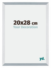 Mura MDF Cadre Photo 20x28cm Aluminium Brossé De Face Mesure | Yourdecoration.fr